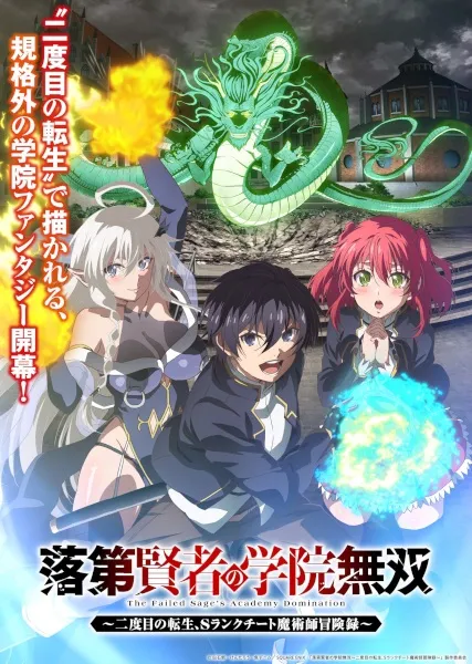 Rakudai Kenja no Gakuin Musou: Nidome no Tensei, S-Rank Cheat Majutsushi Boukenroku - Anizm.TV